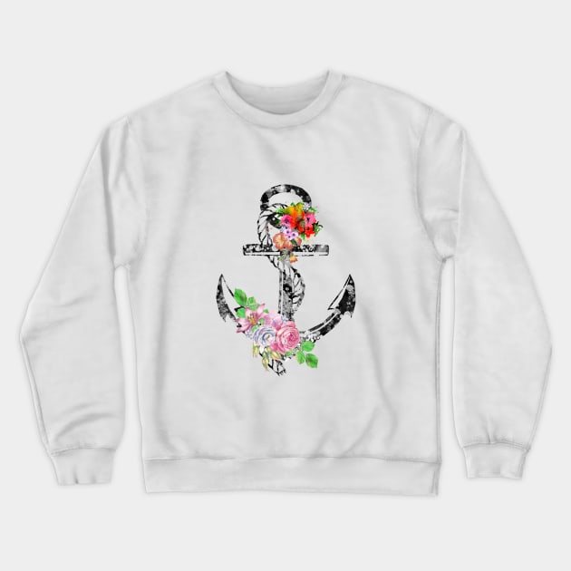 Anchor Crewneck Sweatshirt by RosaliArt